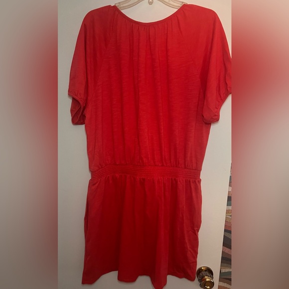 Lila P Elastic Waist Split Neck Dress - Picture 5 of 5